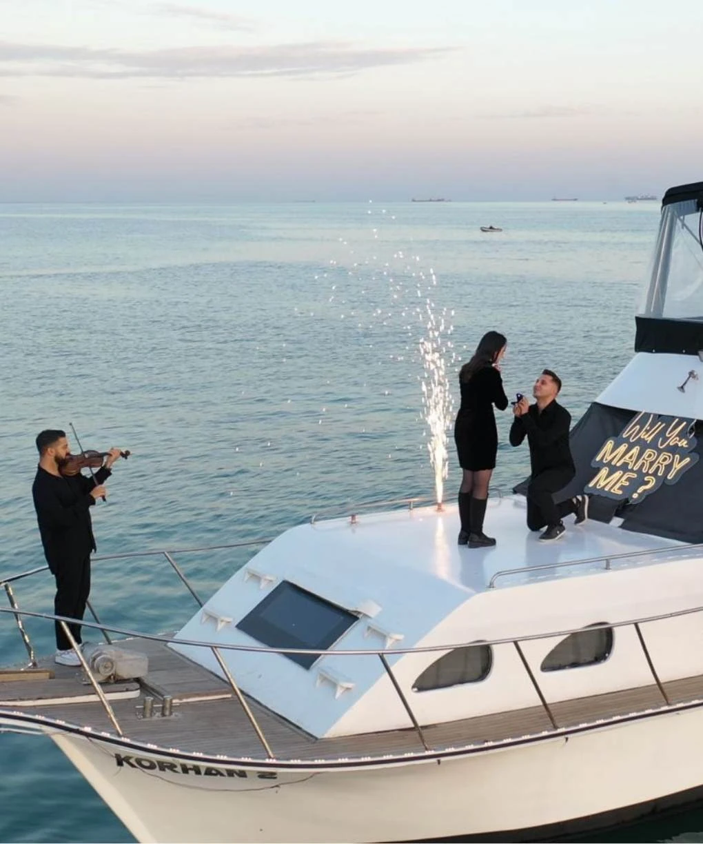 Korhan Yatı Standart Paket Evlilik Teklifi Organizasyonu – Mersin Marina - Görsel 8